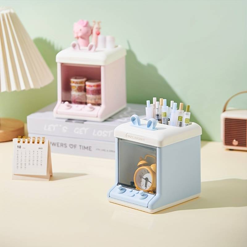 Arcade Desk Organizer, Multifunctional Storage Box, Large Capacity Doll Machine Storage Box, Multi Compartment Pen Holder Arcade Desk Organizer, Multifunctional Storage Box, Large Capacity Doll Machine Storage Box, Multi Compartment Pen Holder
